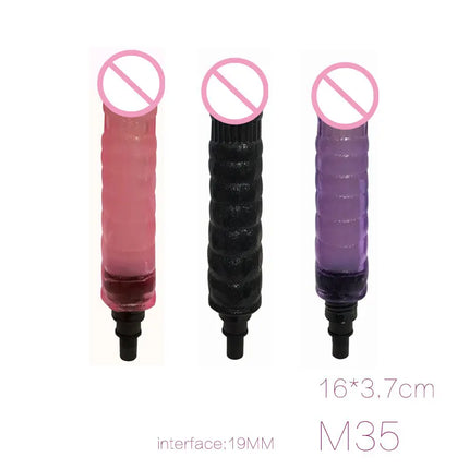 FREDORCH Sex Machine Attachments Fascia Gun Massage Head to Silicone Dildo Sex Toys for Men Women Vibrators Penis Masturbation