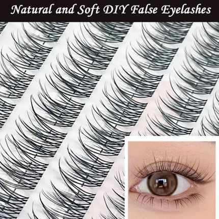 120 bundles Mink False Eyelash Natural Fishtail Lash 3D Russian Individual Eyelash Extension Cluster Makeup Tool Wholesale