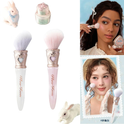 Flower Knows Bunny Garden Series Blush Brush - Flower Knows Wool Loose Powder Highlighter Cosmetic Tool for Makeup