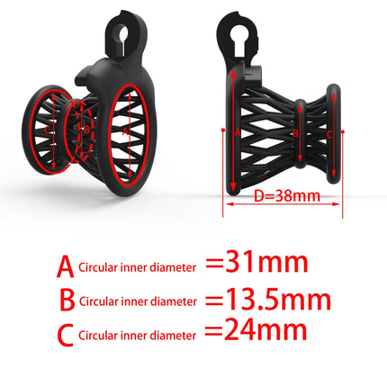 ABS Negative Chastity Cage for Men Cock Lock Lightweight Sissy Mini Male Chastity Lock with 4 Size Penis Rings Adults Toys