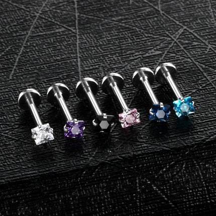 1Pc Stainless Steel Labret Lip Bar Rings Ear Stud Piercings Wholesale Labret Piercing Monore Ring Barbell Piercing Body Jewelry