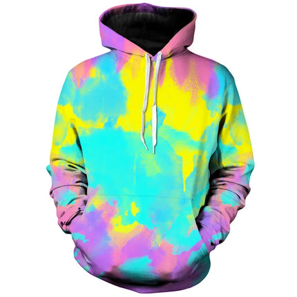 2024 autumn/winter 3D Printing Oil Painting Colorful Pullover Fashion Street men's Sportswear Casual Long Sleeve Unisex Hoodie