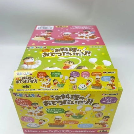 RE-MENT Crayon Shin-Chan Helps With Cooking Series Blind Box A Complete Set Of Miniature Scene Figures Trendy Toys Desktop Gifts