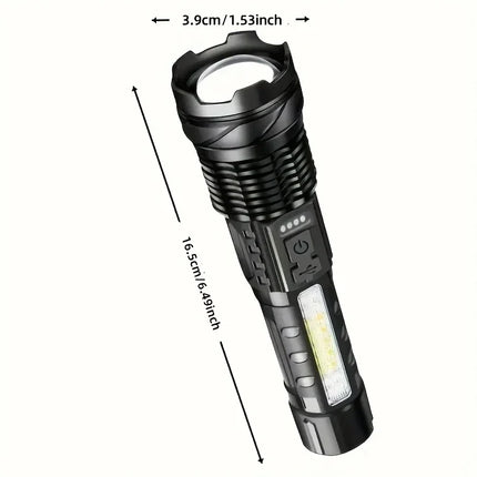Powerful P50 Led Flashlights 2000LM Ultra Bright Tactical Light Emergency Spotlights Telescopic Zoom Light Builtin 18650 Battery