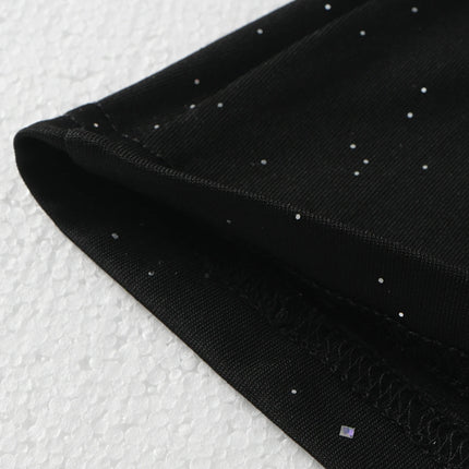 Women's Sparkly Sleeveless Top Black Halter Vest Slim Fit Casual Top Spring Summer Fashion Trendy Sexy Tank Top Music Festival