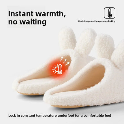 Miffy Cute Plush Cotton Slippers for Women Winter Comfort Warm Cotton Shoes Cartoon Anime Non Slip Home Bedroom Slippers Gifts