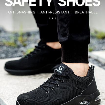 New Styles Men Safety Boots With Steel Toe Cap Anti-smash Work Sneakers Safety Shoes Men IndestructibleWork Boots Tactical Boots