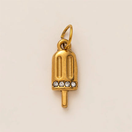 Fashion stainless steel furniture food series DIY pendant accessories gold-plated color preservation