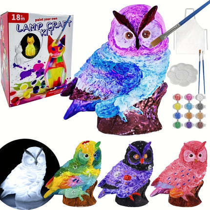 Paint Your Own Unicorn Lamp Art Kit, DIY Night Light, Arts & Crafts, Painting Kit for Kids Ages 8-12, Art Supplies Birthday Part