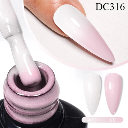 7ml Mtssii Glitter Jelly Thermal Gel Nail Polish Translucent Ombre Color Gel Polish Changing Temperature Varnish Nail Polish