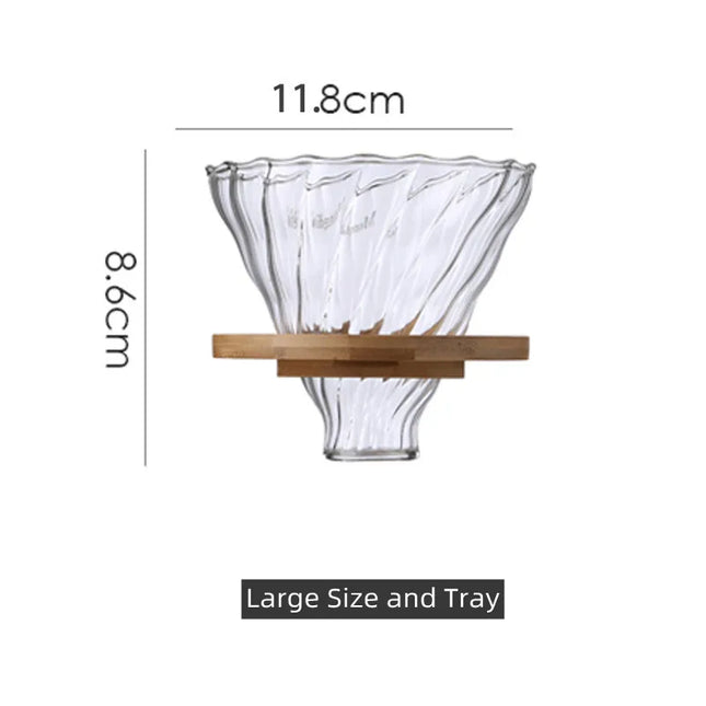 1pcs 300ml/600ml Pour Over Coffee Maker Set Glass Carafe Coffee with Glass Coffee Filter Drip Coffee Maker Set For Home Shop Bar