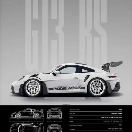 Minimalist 911 GT3-RS 718 GT4 RS Hyper Car Sports Car Supercar Poster Canvas Painting Wall Art Pictures Home Interior Decor