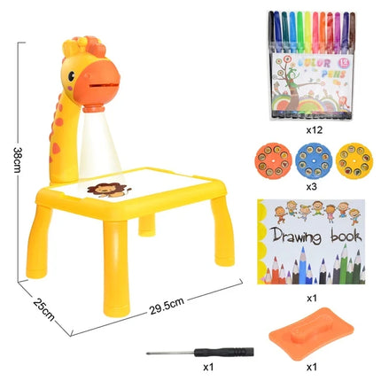 Baby Projection Drawing Board Childrens Early Education Art Drawing Toys Cultivate Kids Interest Study Puzzle Painting Toys Gift