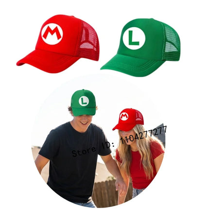 Cartoon Bros Embroidery Baseball Cap Adjustable Casual Sun Hat Hip Hop Caps Men Women Christmas Cosplay Party Gift ﻿
