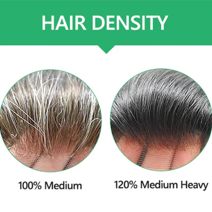 Alwayshair Fine Mono Men Short Toupee 5” Indian Hair Men’s Capillary Prosthesis Monofilament 120 130 Hair System 9x11