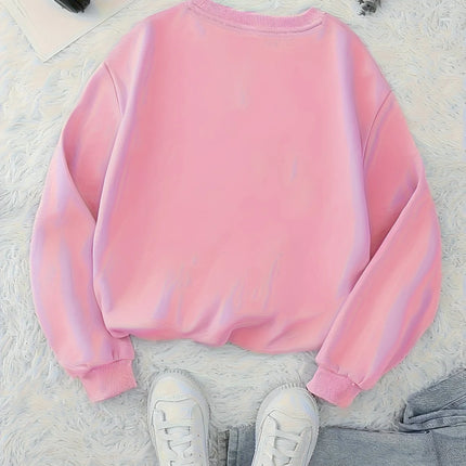 Women Perfectly Imperfect Letter Print Sweatshirt Cute Heart Crew Neck Pullover Casual Soft Fleece Long Sleeve Girls Streetwear