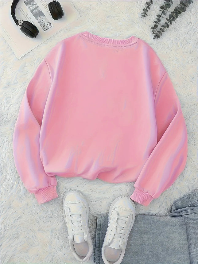 Women Perfectly Imperfect Letter Print Sweatshirt Cute Heart Crew Neck Pullover Casual Soft Fleece Long Sleeve Girls Streetwear