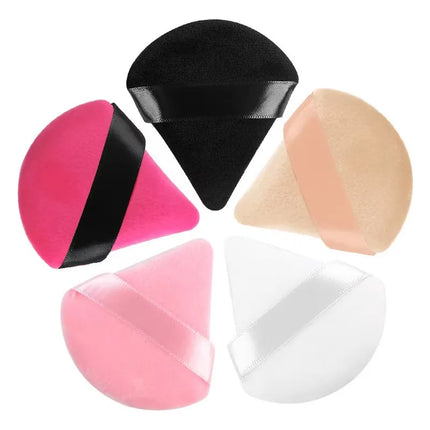 6 Pack Velvet Powder Puffs For Perfect Makeup Finish Soft And Lightweight  Makeup Sponge  powder puffs triangle