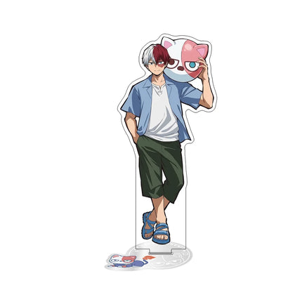 My Hero Academia Animal Beach Ball Ver 15CM Double Sided Acrylic Stand keychain 2026 New Anime Stand Dabi Deku Desk Decor Gift