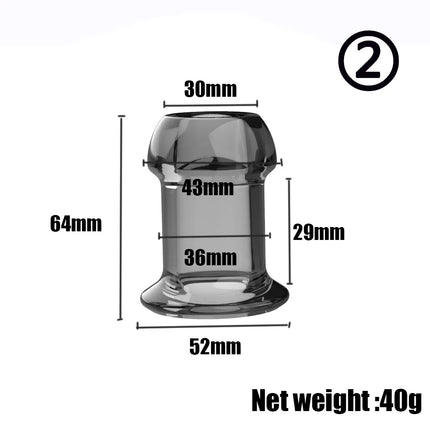 Hollow Anal Plug with Removable Cap Silicone Tunnel Butt Plug Anal Dilator Stretching Adult Sex Toy for Men Women Gay Fetish
