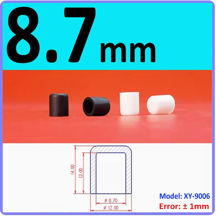 White/Black Silicone Rubber Round Caps Protection Gasket Dust Seal End Cover Caps For Pipe Bolt Furniture 3mm-78.5mm