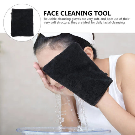 3Pcs Cleansing Gloves for Woman Soft Makeup Remover Gloves Exfoliating Face Washing Mitts Ideal Gift for Daily Shower Routine