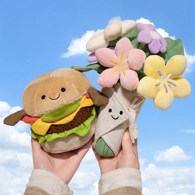 Ins Hot Sale Cute Funny Cake Tree Noodles Ball Shape Plush Toys Stuffed Cute Snack Party Wedding Decor Special Gift For Kids