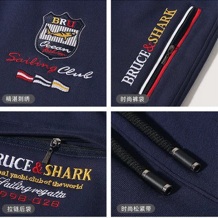 New Summer Elastic Waist Men Shorts Sports Bruce&Shark Casual Fashion Men Gym Pants Short Breathable Fitness Jogging Shorts Big