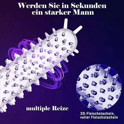 5Pcs Reusable Condoms Male Penis Extension Sleeves Sperm Lock Cock Ring Dildo Cover Adult Sex Toys For Men Delay Ejaculation 18+