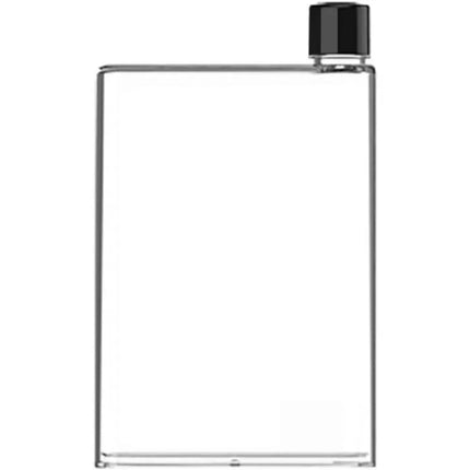 1pc Portable Clear Reusable Slim Flat Water Bottle 420ml Transparent Cup for School Sports Travel Drinkware