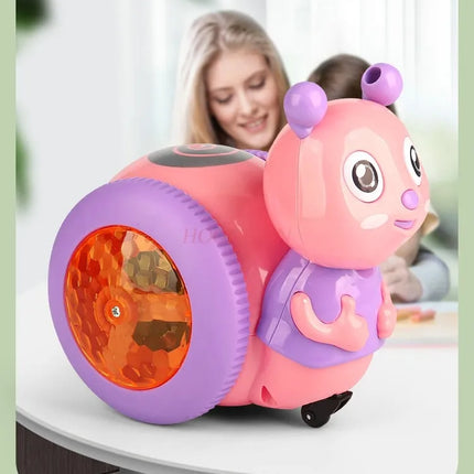 Snail toy electric reptile sound and light for boys and girls early education puzzle baby 1-2 years old