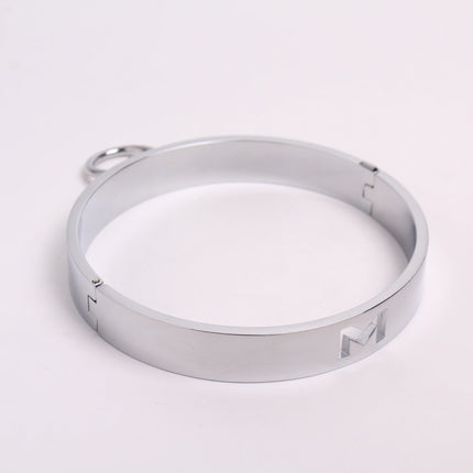 Metal Handcuffs Ankle Cuff with Chain Bondage Collar Restraint Shackles Set BDSM Handcuffs Steel Collars Sex Tool Toys