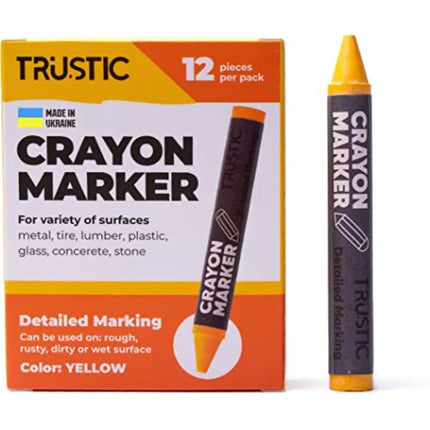 Universal Crayon Wax Marker for Industrial and Craft Detailed Marking on Lumber Metal Carton Ceramics Concrete Glass Plastic Ti
