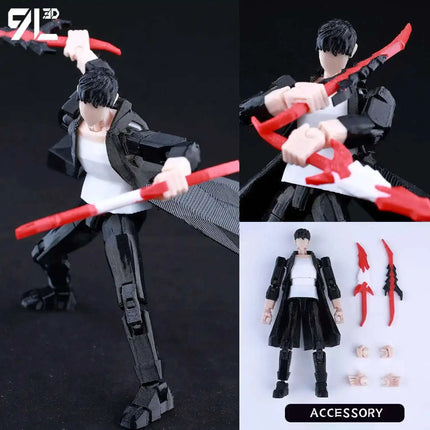 9L3D Invincible T13 Mark RedWhite Suit Dummy13 Anime Action Model Multi-Jointed Figure Superhero Toys Gift For Lover 14cm Height