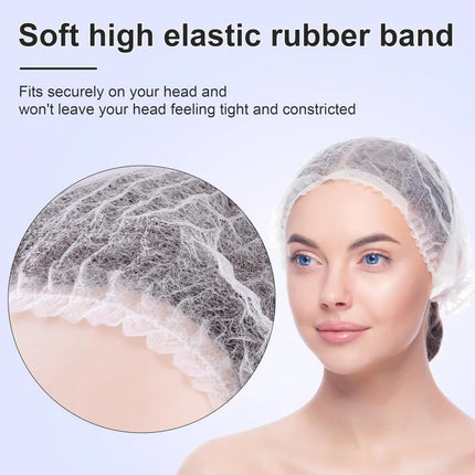 100/50/10PCS Disposable Non Woven Fabric Hat Elastic Sterile Caps Eyelash Extension Head Covers Spa Salon Beauty Accessories