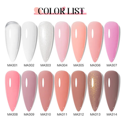 7ml Nude Rubber Base Gel Nail Polish 2 In 1 Semi Permanent Colorful Nail Art UV LED Gel For Nails Manicure Soak Off Varnishes