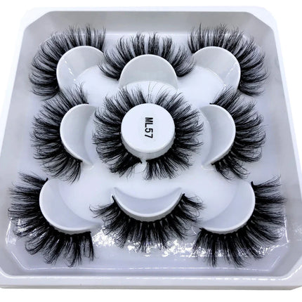 AMSDCN New 5-Pair 8-25mm Natural 3D Mink Eyelash Extension Eyelash Maquiagem
