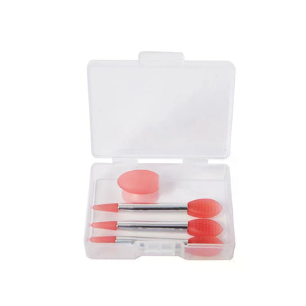 3PCS Silicone Lip Balms Lip Mask Brush With Sucker Dust Cover Makeup Brushes Lip Film Brush Anti-lost Dust Cover