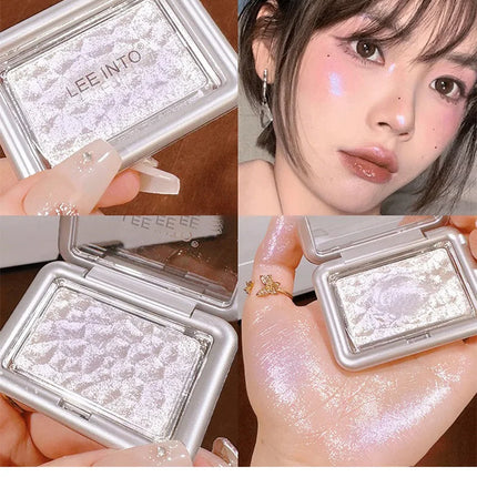 LEEINTO Dreamy Highlighting Powder: 3D Effect for a Natural, All-Over Glow - Multi-Purpose Compact Powder for Blush, Contour,