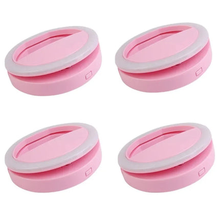 1/2/4Pcs LED Selfie Ring Fill Light Cell Phone Third Gear Fill Light USB Charge Portable Beauty Flash Photo Beauty Light Live