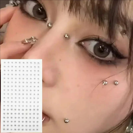58pcs Non Piercing Lip Nails Sticker Selfadhesive Waterproof Reusable Fake Lip Nail Eyebrow Nose Ring Body Belly Button Jewelry