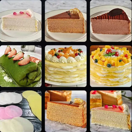 Commercial Automatic Mini Mille Crepe Wrapper Cake Machine Thickness AdjustableThousand Layer Spring Roll Pancake Making Maker