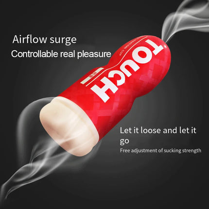 Touch Male Masturbator Cup Realistic Vagina Pocket Pussy Masturbation Glans Blowjob Airplane Cup Sucking Sex Toys for Men Adults