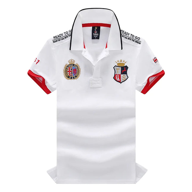 Men's Polo Shirt England Great Britain Royal Casual Sports Party Cotton Embroidery Luxury Contrast Color Original Design