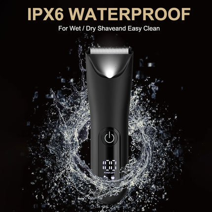 Men's All-in-One Groin & Body Trimmer - Groomer Kit for Privates, Precision Shaver for Hard-to-Reach Areas