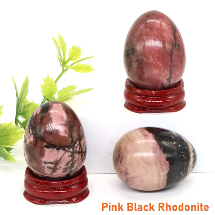 30x40mmNatural Crystal Stone Yoni Egg Polished Amethyst Quartz Healing Mineral Ball Kegel Exercise Massage Craft Home Decor Gift