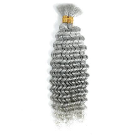 Deep Wave Bulk Human Hair for Braiding No Weft Human Braiding Hair For Boho Braids Brazilian Virgin Human Hair Extensions 33#