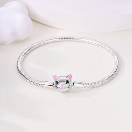 925 Sterling Silver Bracelets 17-20CM Original Leaf Clover Butterfly Heart Bracelet Fit DIY Charms Beads Fashion Women Jewelry