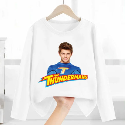 The Thundermans TV Shows Print Kids T-Shirt Funny Children Clothes Autumn Baby Boys Girls Casual O-Neck Long Sleeve T-shirt
