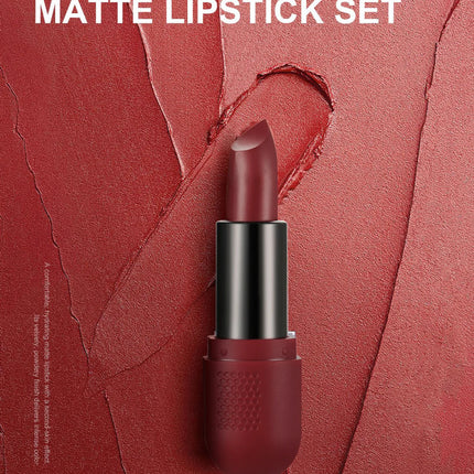Matte Lipstick Set 6 Colors Velvet Texture Long Lasting Non Drying Lip Makeup Women Gift Box